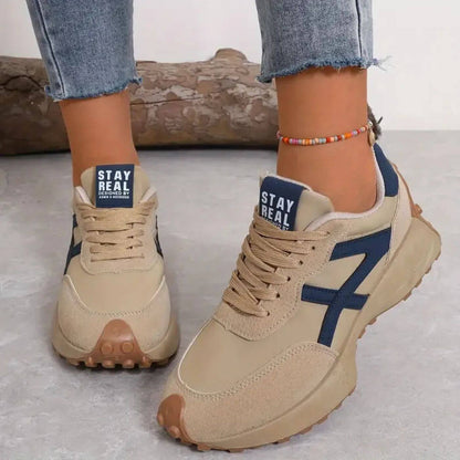 Zdzisława | Lekkie Jesienne Sneakersy na Grubej Podeszwie