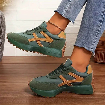 Zdzisława | Lekkie Jesienne Sneakersy na Grubej Podeszwie