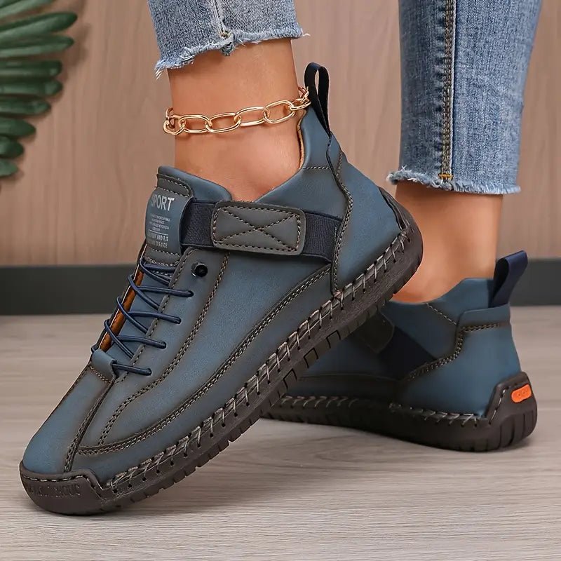 Delaney | Fakturowane Sznurowane Sneakersy Damskie - Pootivo