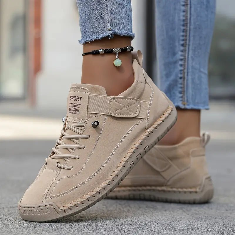 Delaney | Fakturowane Sznurowane Sneakersy Damskie - Pootivo