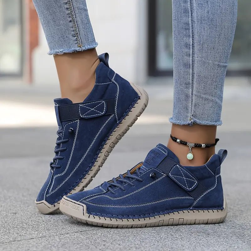 Delaney | Fakturowane Sznurowane Sneakersy Damskie - Pootivo