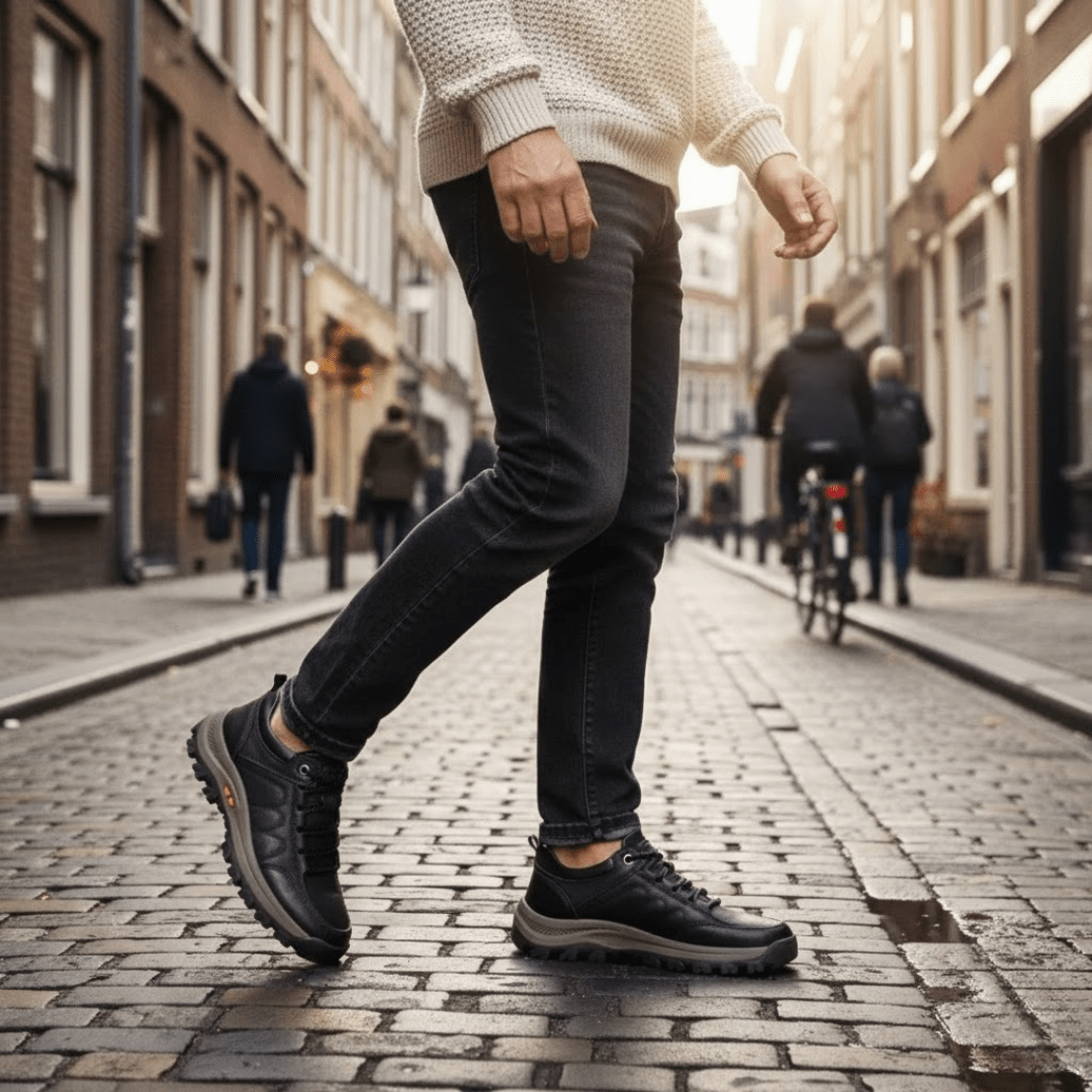 Dobiegniew | Jesienne Sznurowane Półbuty na Bieżnikowanej Podeszwie - Pootivo
