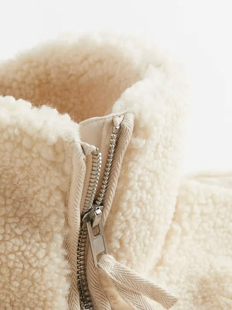 Klara | Oversize’owa pluszowa kurtka zimowa typu teddy