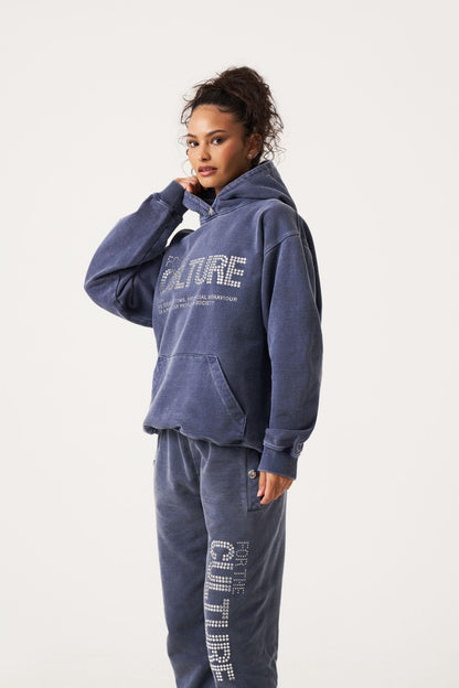 Emmett | Sprana Oversize Bluza z Kapturem i Kryształkami - Pootivo