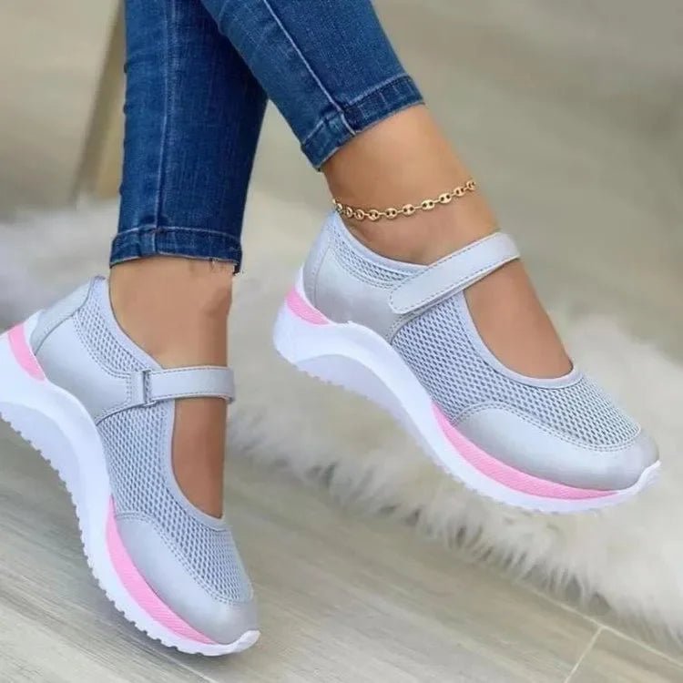Eva Buty Sportowe Damskie z Paskiem – Lekkie Oddychające Wygodne - Pootivo