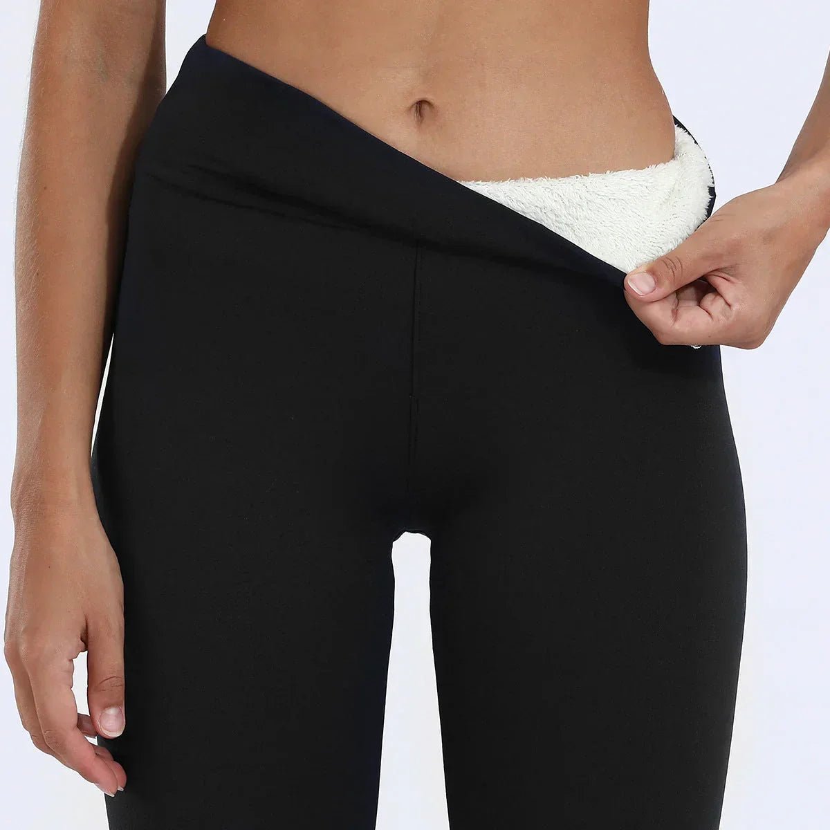 Everly | Ocieplane Polarowe Legginsy z Wysokim Stanem - Pootivo