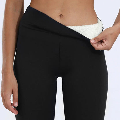Everly | Ocieplane Polarowe Legginsy z Wysokim Stanem - Pootivo