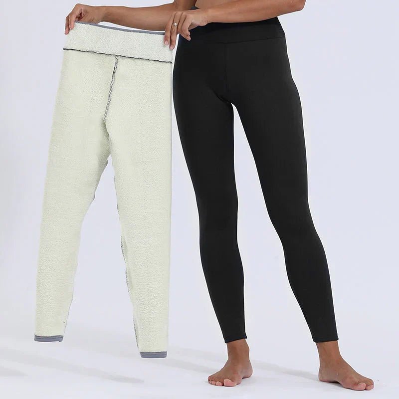 Everly | Ocieplane Polarowe Legginsy z Wysokim Stanem - Pootivo