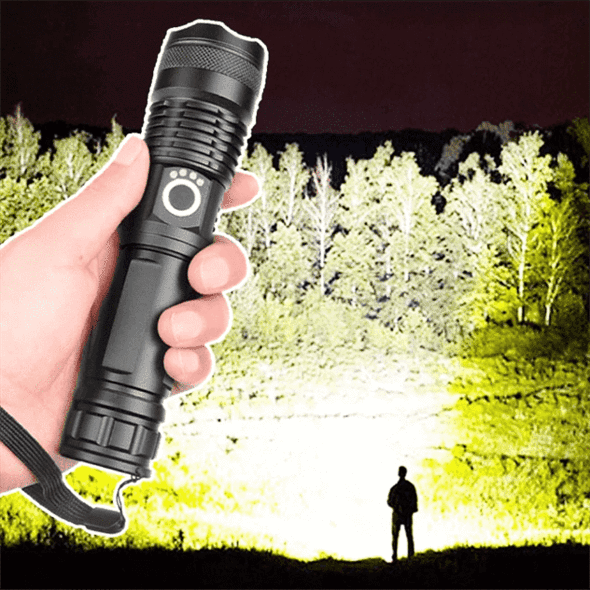 Grady | Mocna Akumulatorowa Latarka LED XHP50.2 z Zoomem - Pootivo