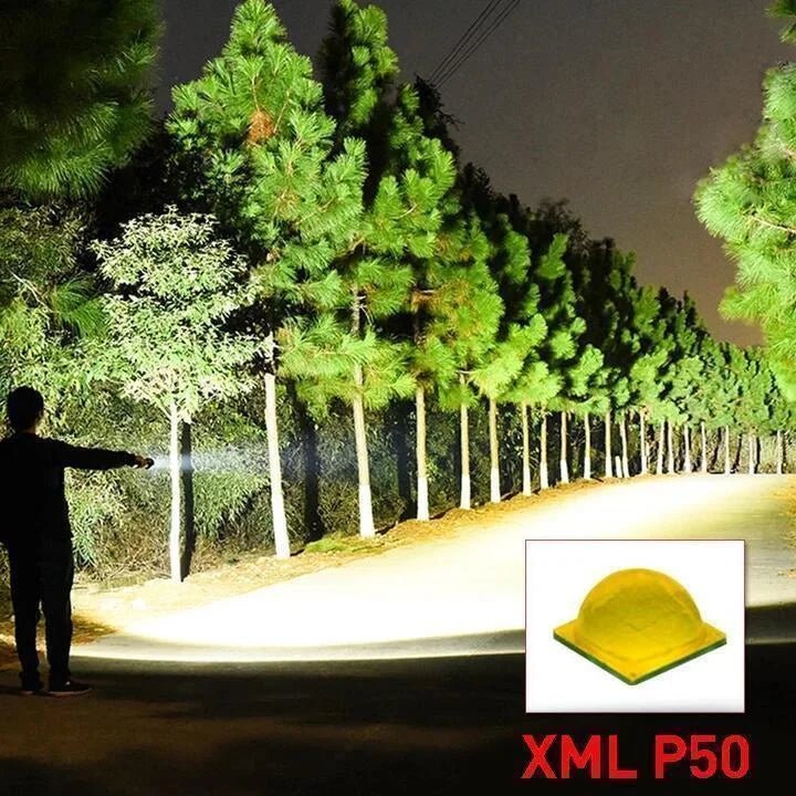 Grady | Mocna Akumulatorowa Latarka LED XHP50.2 z Zoomem - Pootivo
