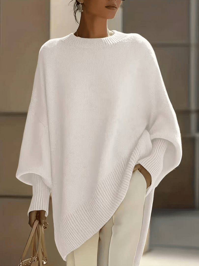 Ilona | Luźny Asymetryczny Sweter Oversize - Pootivo