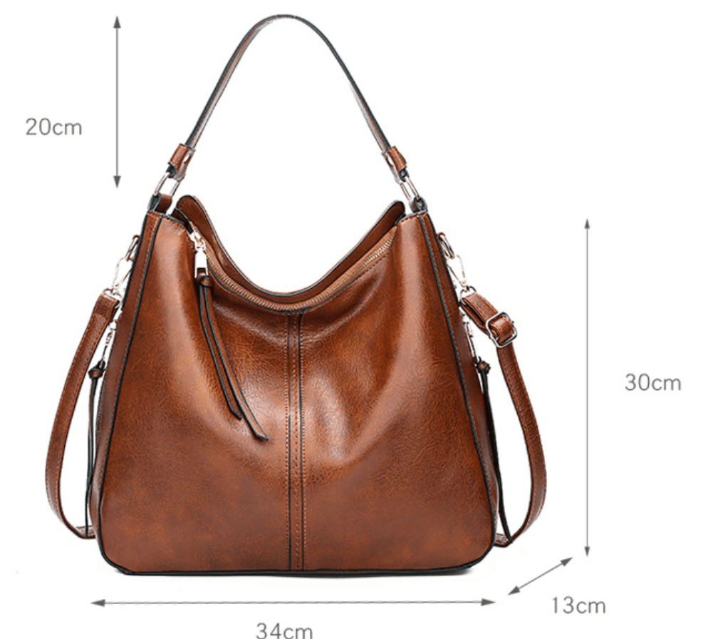 Iwona | Duża Vintage Torba Na Ramię - Pootivo