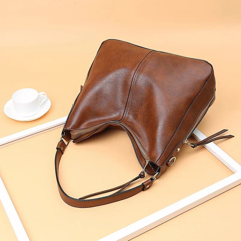 Iwona | Duża Vintage Torba Na Ramię - Pootivo