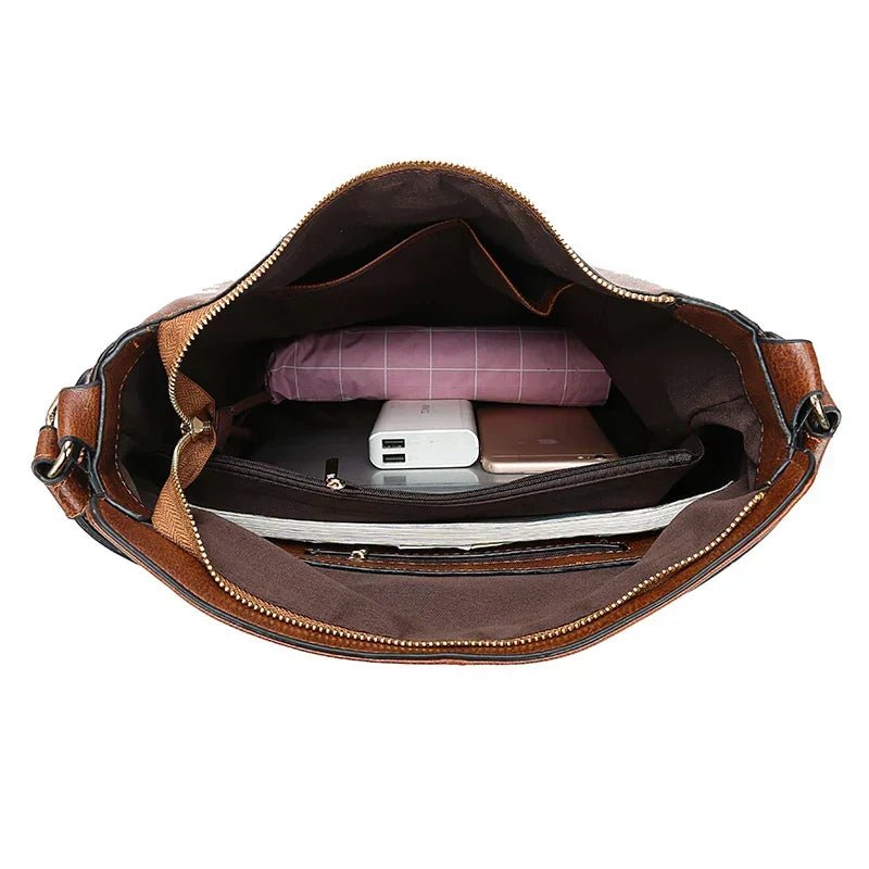 Iwona | Duża Vintage Torba Na Ramię - Pootivo