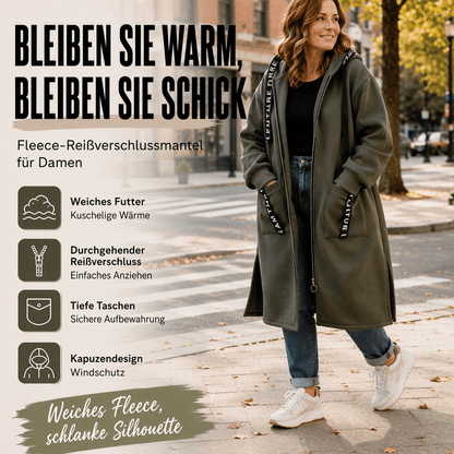 Jadwiga | Długa Jesienna Bluza z Kapturem - Pootivo