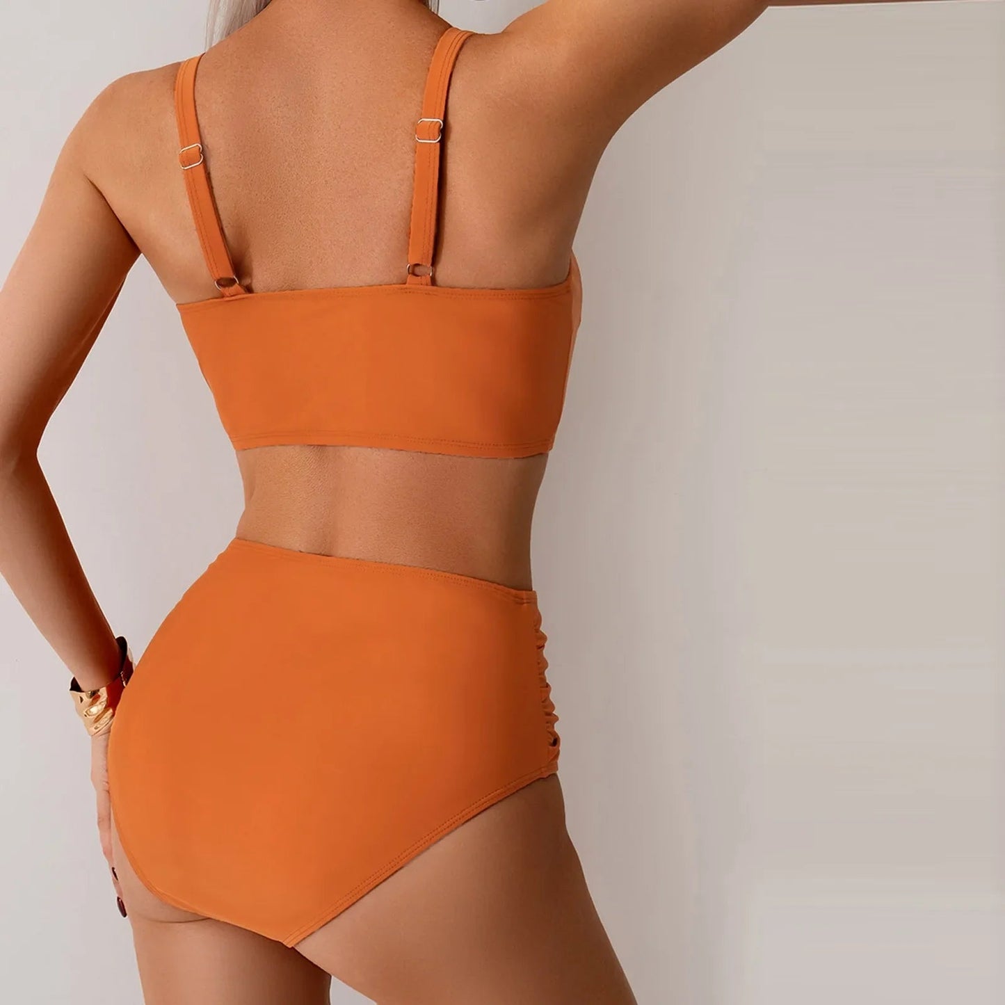 Juliette | Bikini z Wysokim Stanem i Marszczonym Dołem - Pootivo