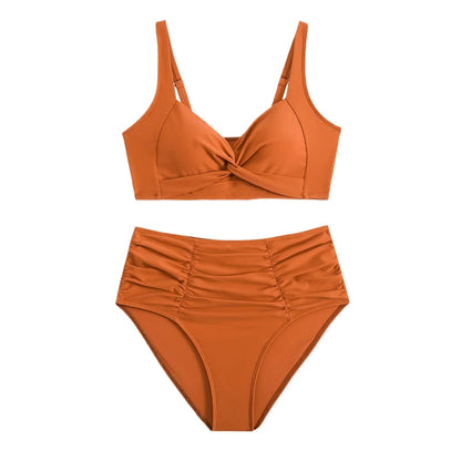 Juliette | Bikini z Wysokim Stanem i Marszczonym Dołem - Pootivo