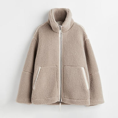 Klara | Oversize’owa pluszowa kurtka zimowa typu teddy - Pootivo