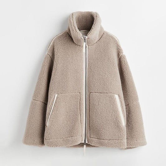 Klara | Oversize’owa pluszowa kurtka zimowa typu teddy - Pootivo