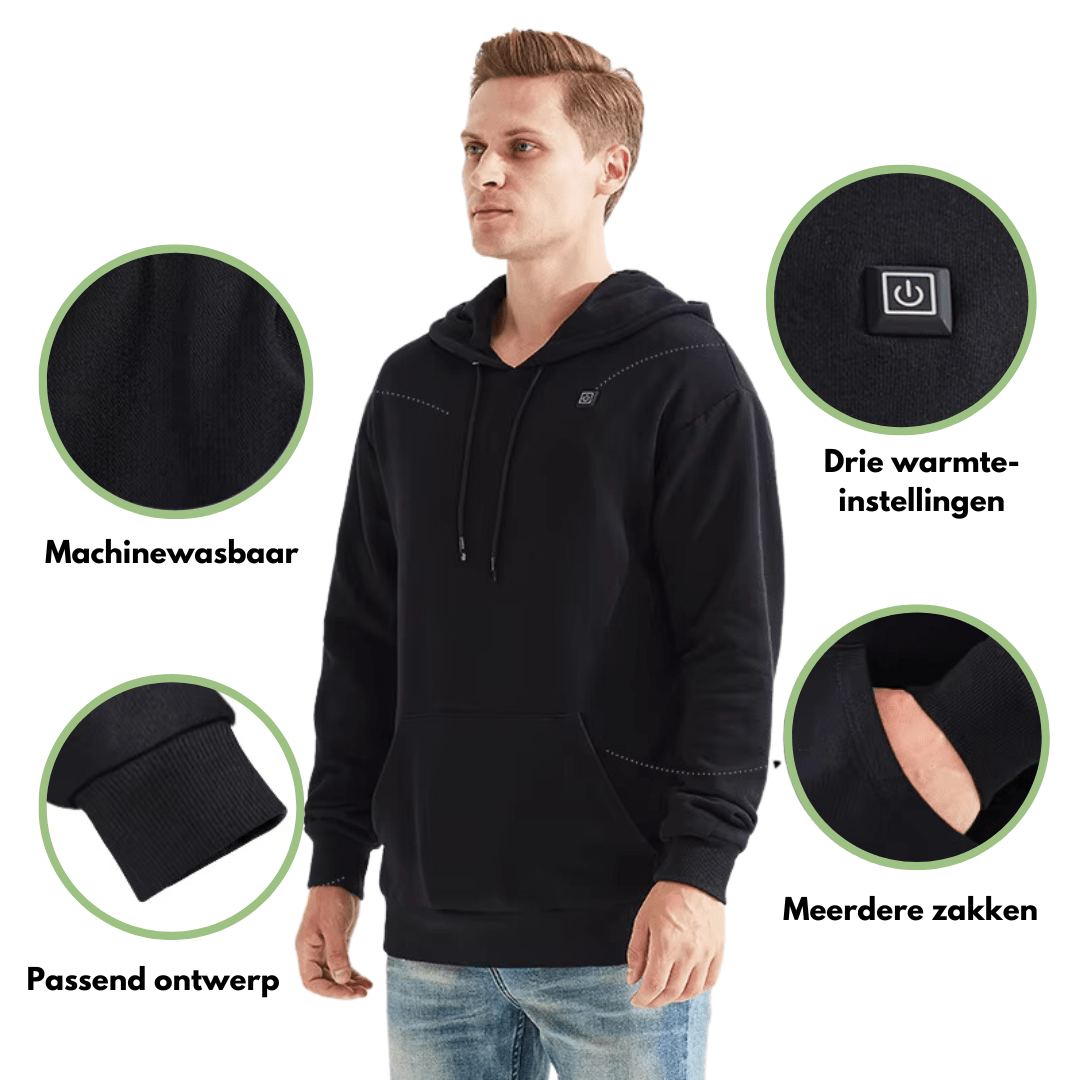 Levi | Podgrzewana Zimowa Bluza z Kapturem USB - Pootivo