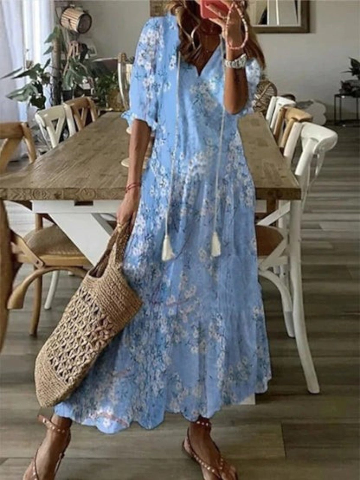 Lorienne Sukienka Boho Maxi – Długa Sukienka Letnia Damska - Pootivo