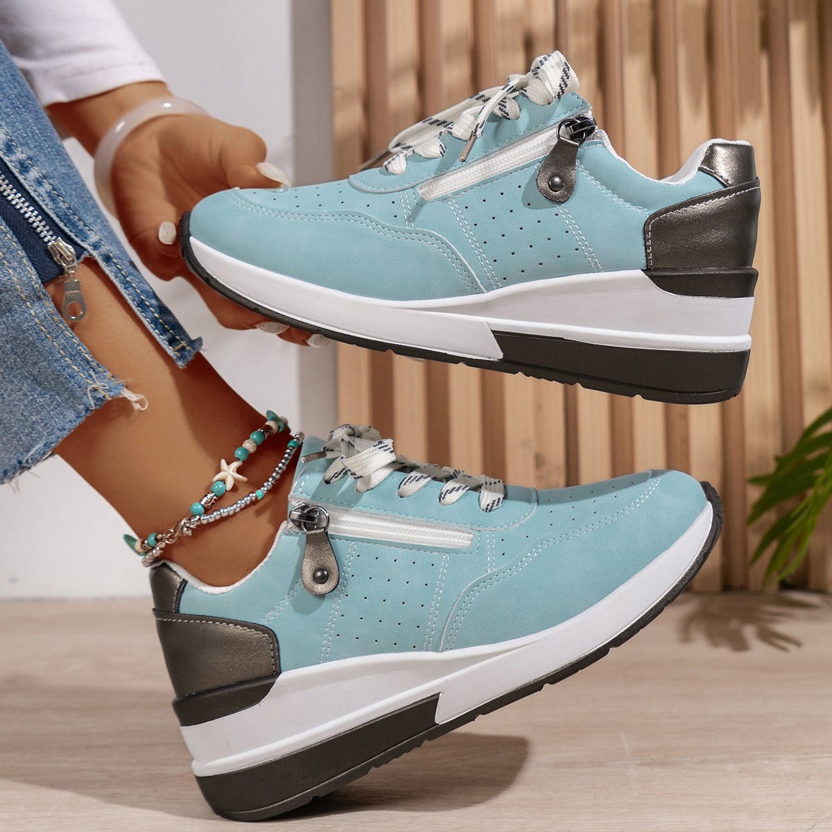 Madison | Perforowane Wygodne Sneakersy Na Co Dzień - Pootivo
