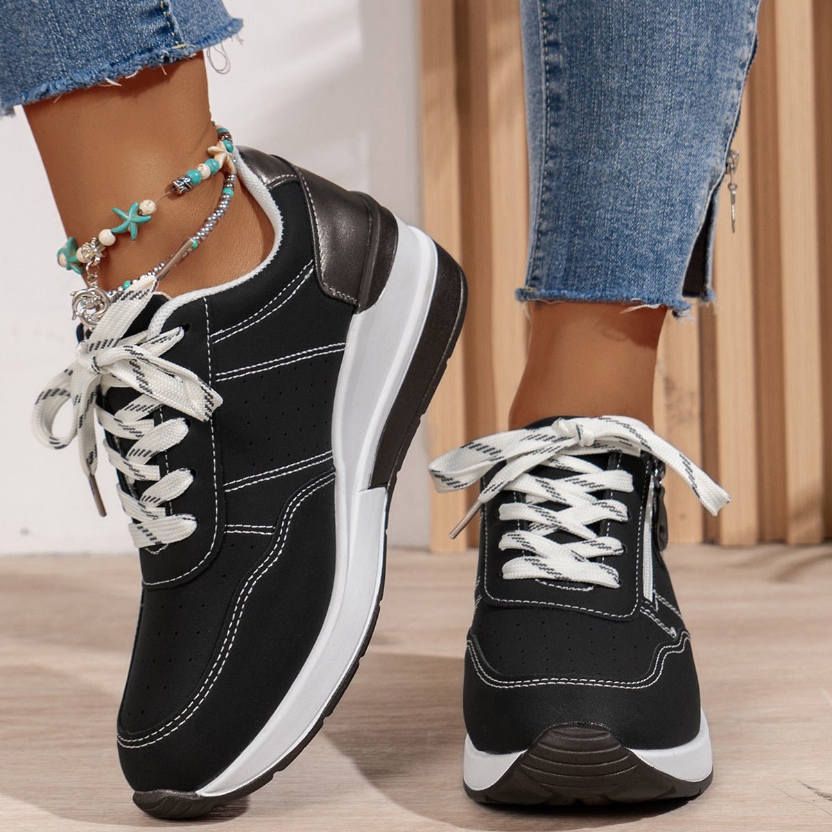 Madison | Perforowane Wygodne Sneakersy Na Co Dzień - Pootivo