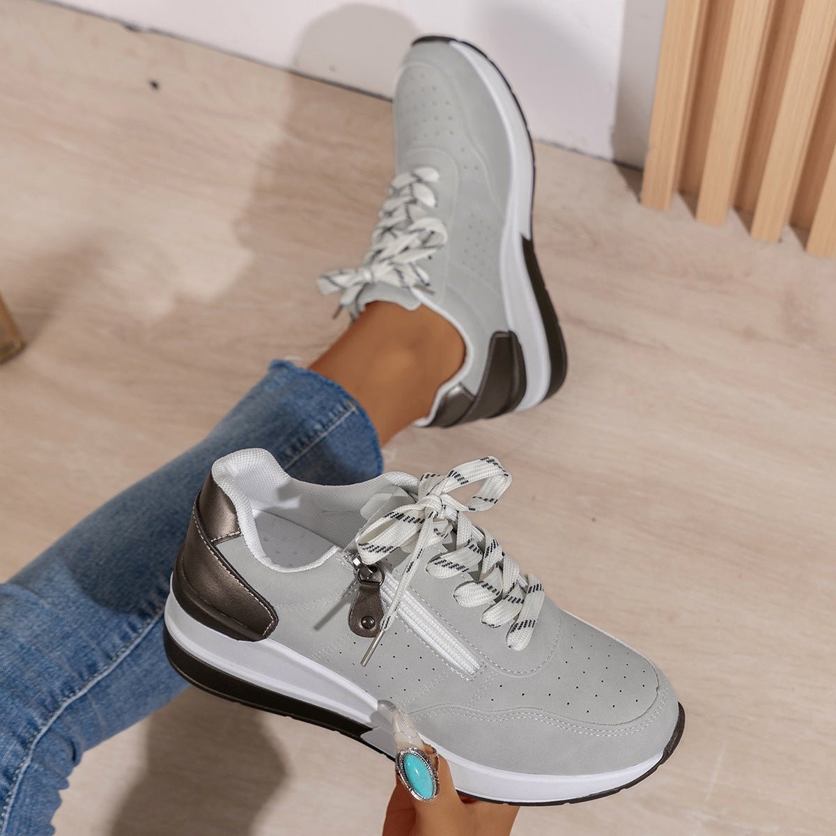 Madison | Perforowane Wygodne Sneakersy Na Co Dzień - Pootivo