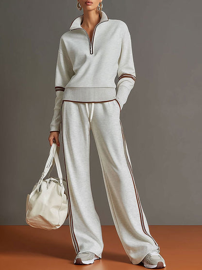 Malwina | Miękki Dwuczęściowy Komplet Dresowy - Pootivo