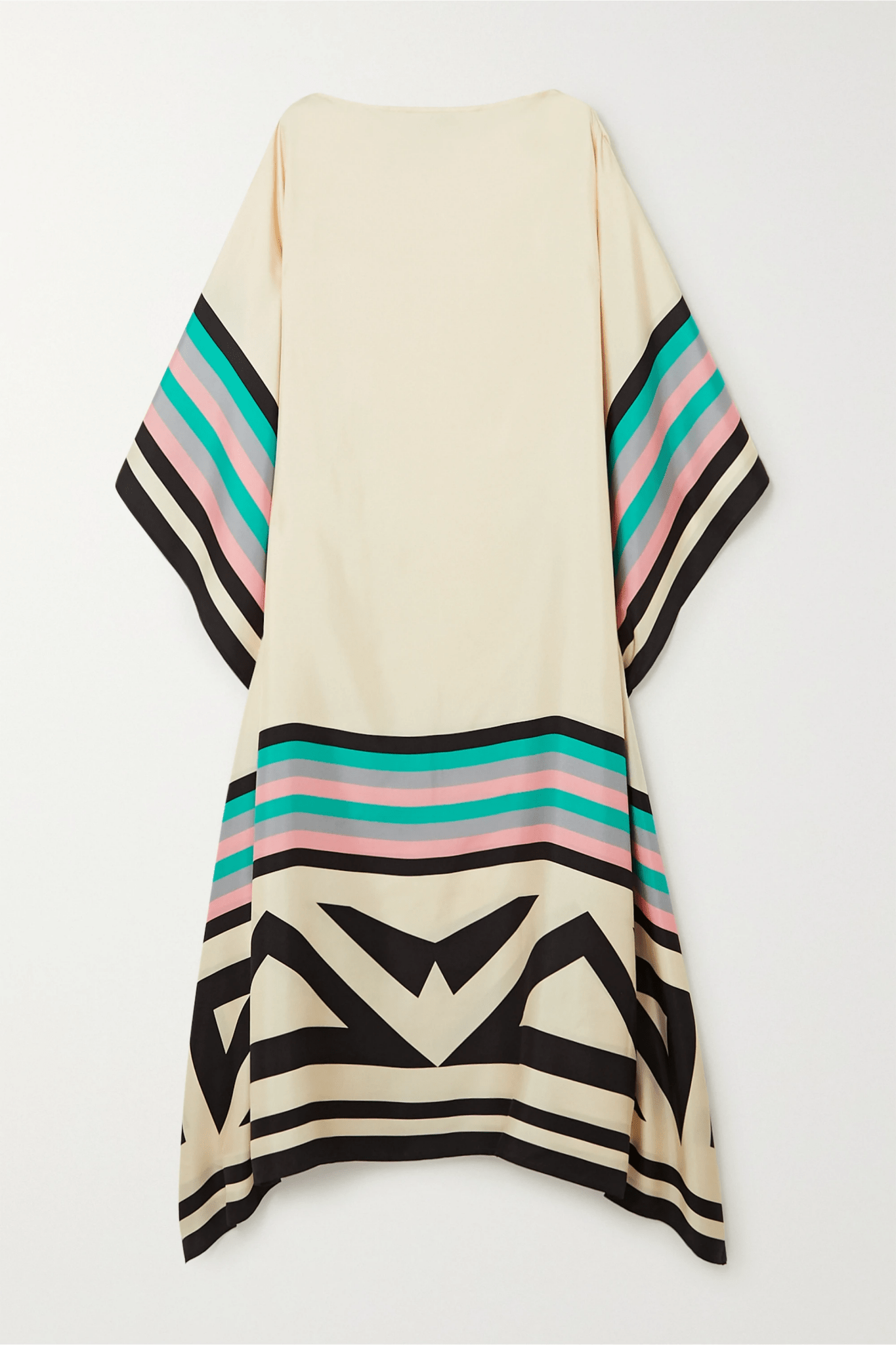 Maribel | Zwiewna Asymetryczna Sukienka Color Block Boho - Pootivo