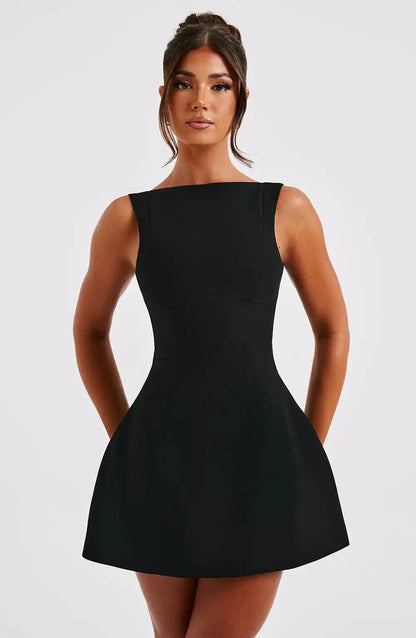 Marie Sukienka Damska Mini A - Line – Elegancka Bez Rękawów - Pootivo