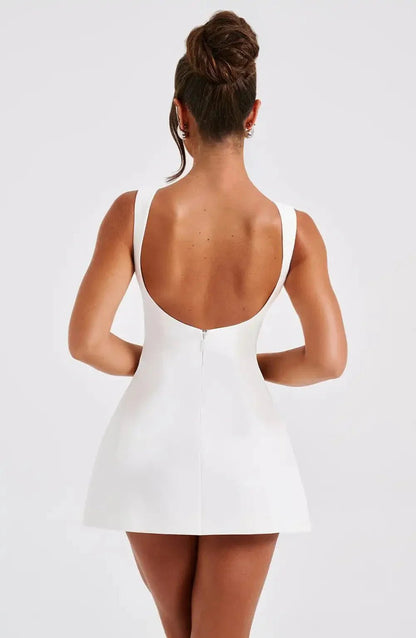 Marie Sukienka Damska Mini A - Line – Elegancka Bez Rękawów - Pootivo