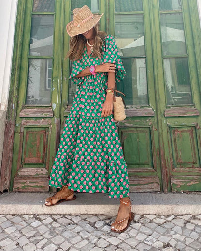 Mirova Sukienka Boho Maxi W Kwiaty – Długa Sukienka Letnia - Pootivo