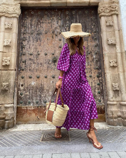 Mirova Sukienka Boho Maxi W Kwiaty – Długa Sukienka Letnia - Pootivo