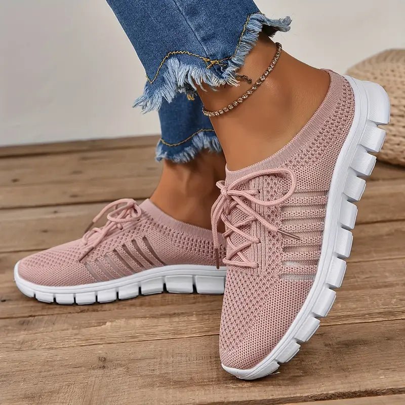 Nova | Oddychające Elastyczne Sneakersy Z Paskami Na Co Dzień - Pootivo