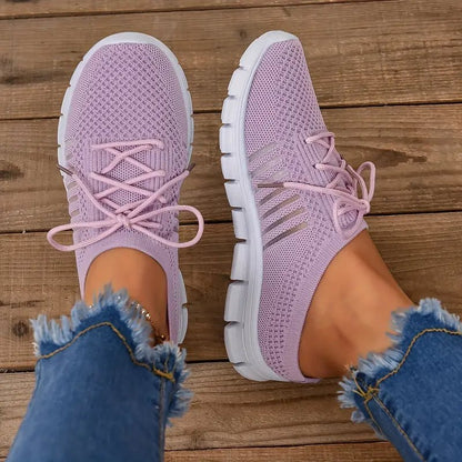 Nova | Oddychające Elastyczne Sneakersy Z Paskami Na Co Dzień - Pootivo