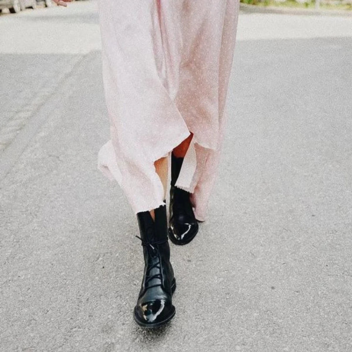 Marianna | Sznurowane Jesienne Botki w Stylu Vintage