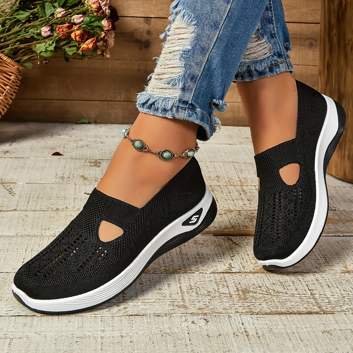 Nuvèa Buty Damskie Wsuwane z Amortyzacją – Wygodne Sneakersy Bez Sznurówek - Pootivo