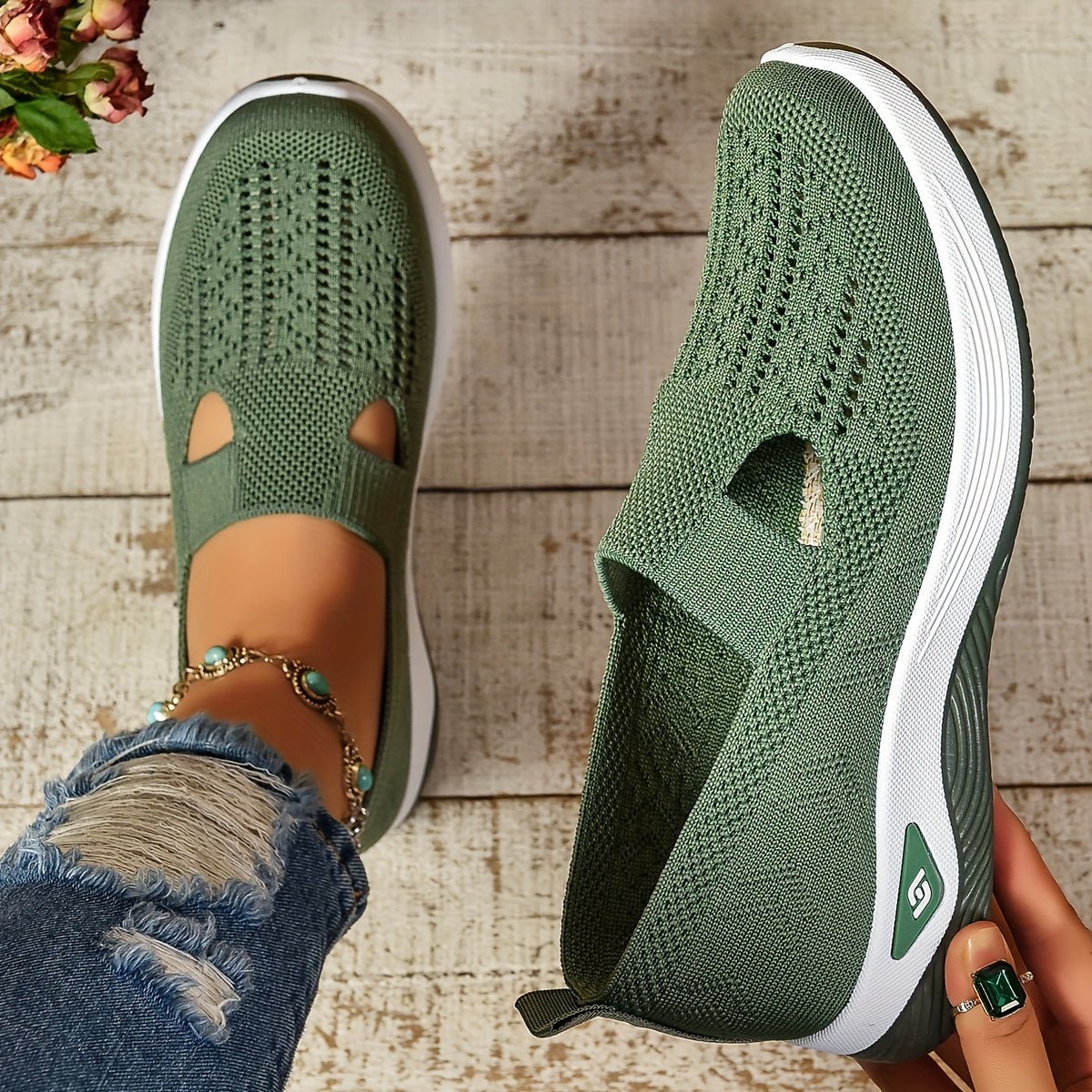 Nuvèa Buty Damskie Wsuwane z Amortyzacją – Wygodne Sneakersy Bez Sznurówek - Pootivo