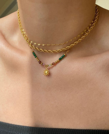 Palmer | Masywny Pozłacany Naszyjnik Kordel - Pootivo