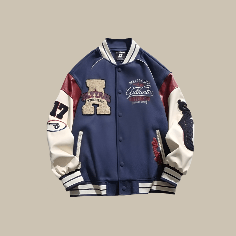Reid | Oversize Vintage Męska Kurtka Bejsbolówka - Pootivo