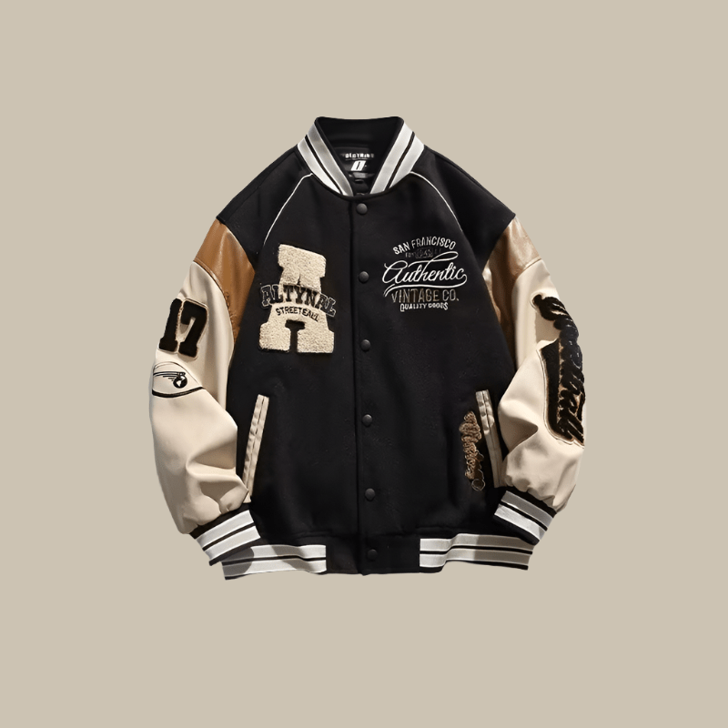 Reid | Oversize Vintage Męska Kurtka Bejsbolówka - Pootivo