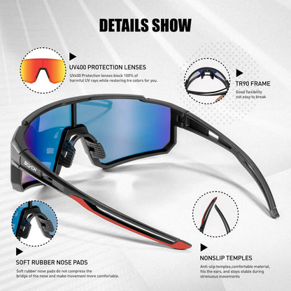 Rhett | Panoramiczne Sportowe Okulary Rowerowe UV400 - Pootivo