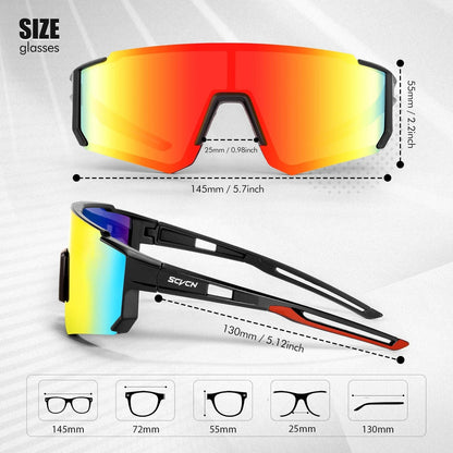 Rhett | Panoramiczne Sportowe Okulary Rowerowe UV400 - Pootivo