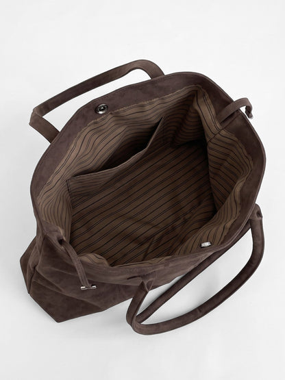Salomea | Pojemna Jesienna Torba Shopper z Klamrą - Pootivo