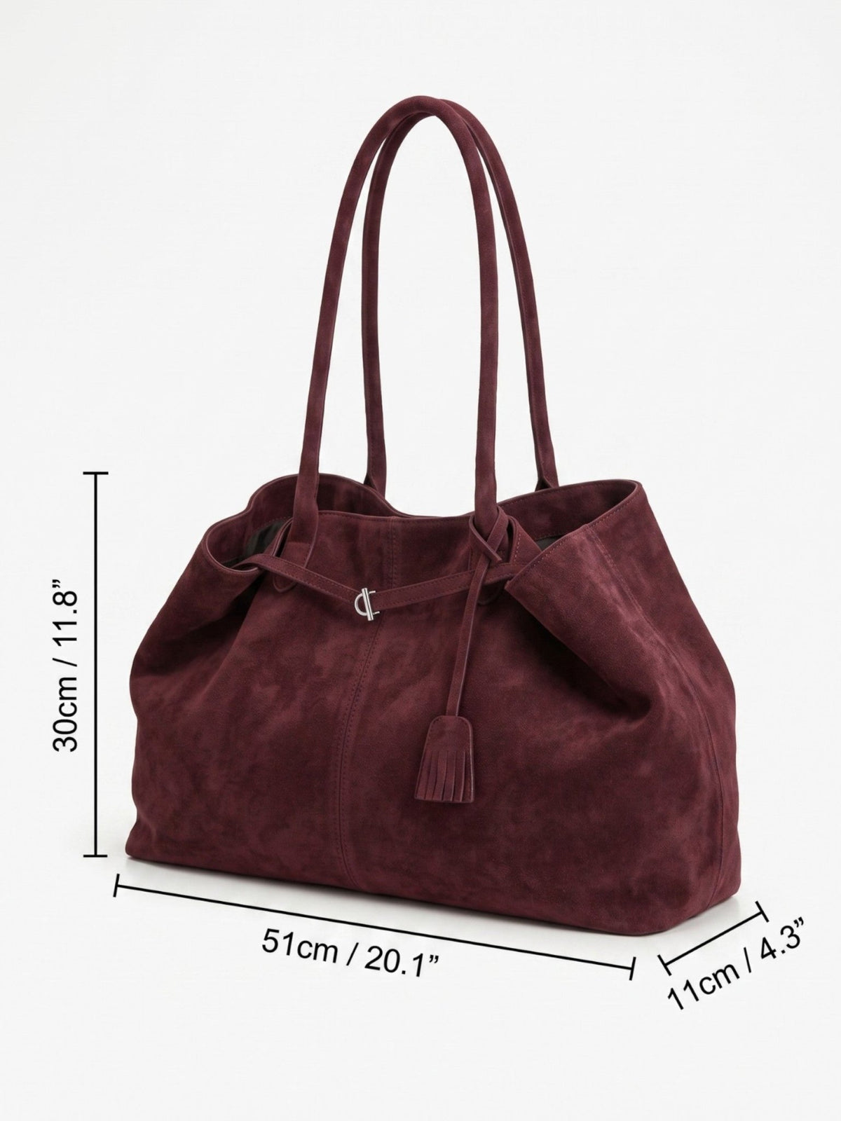 Salomea | Pojemna Jesienna Torba Shopper z Klamrą - Pootivo