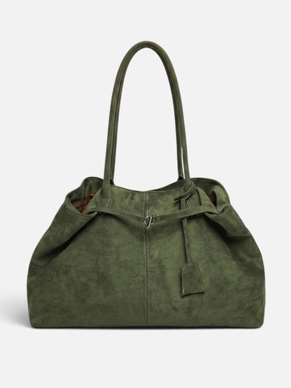 Salomea | Pojemna Jesienna Torba Shopper z Klamrą - Pootivo