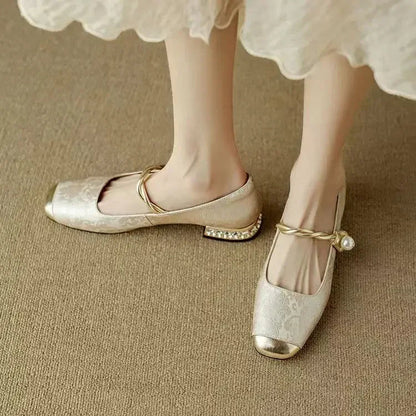 Scarlett | Retro Zielone Buty Mary Jane - Pootivo