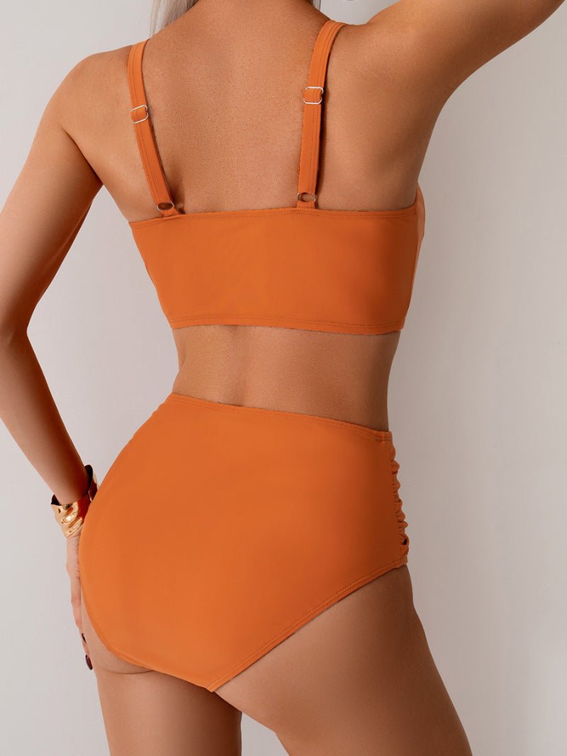 Seralyn Bikini Damskie Wysoki Stan Dwuczęściowy Strój Kąpielowy - Pootivo