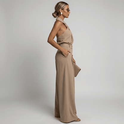 Sienna | Zwiewny Minimalistyczny Kombinezon Palazzo Letni - Pootivo